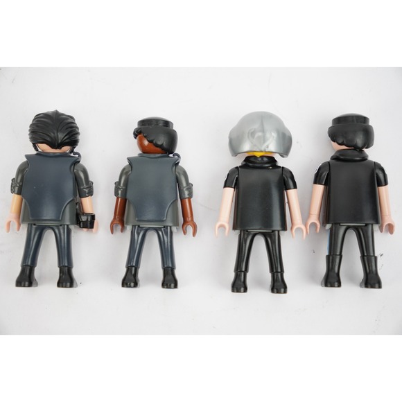 VGC 4pc Lot Geobra Playmobil Police Officer Collectible Cop Figure Minifigs Set - Picture 2 of 2